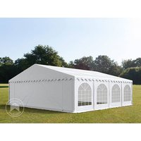 TOOLPORT 8x8m Partyzelt, PVC-Plane, weiß, mit Bodenrahmen - (7290)
