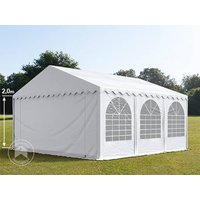 TOOLPORT 5x6m Partyzelt, PVC-Plane, weiß, mit Bodenrahmen - (7917)