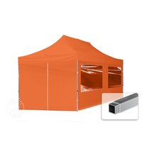 TOOLPORT 3x6m Aluminium Faltpavillon, inkl. 4 Seitenteile, orange - (59029)