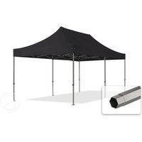 TOOLPORT 3x6m Stahl Faltpavillon, ohne Seitenteile, schwarz - (600120)