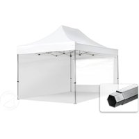 TOOLPORT 3x4,5m Aluminium Faltpavillon, inkl. 2 Seitenteile, weiß - (600214)
