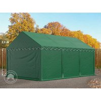 TOOLPORT 3x6 m Lagerzelt, PVC-Plane, dunkelgrün, mit Bodenrahmen - (7235)