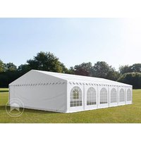 TOOLPORT 8x12m Partyzelt, PVC-Plane, weiß, mit Bodenrahmen - (7314)