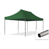 TOOLPORT 3x6m Stahl Faltpavillon, ohne Seitenteile, dunkelgrün - (600073)