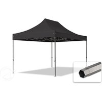 TOOLPORT 3x4,5m Stahl Faltpavillon, ohne Seitenteile, schwarz - (600116)