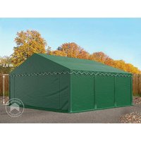 TOOLPORT 6x6 m Lagerzelt, PVC-Plane, dunkelgrün, mit Bodenrahmen - (7205)