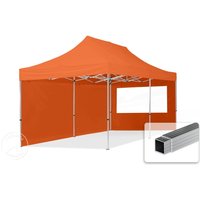 TOOLPORT 3x6m Aluminium Faltpavillon, inkl. 2 Seitenteile, orange - (59028)