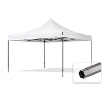 TOOLPORT 4x4m Stahl Faltpavillon, ohne Seitenteile, weiß - (600129)