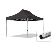 TOOLPORT 3x4,5m Aluminium Faltpavillon, ohne Seitenteile, schwarz - (59301)