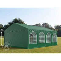 TOOLPORT 5x8m Partyzelt, PVC-Plane, dunkelgrün, mit Bodenrahmen - (5097)