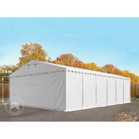 TOOLPORT 8x12 m Lagerzelt, PVC-Plane, weiß, mit Bodenrahmen, ohne Statik - (5205)