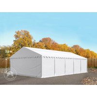 TOOLPORT 5x10 m Lagerzelt, PVC-Plane, weiß, mit Bodenrahmen - (7174)
