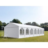TOOLPORT 6x14m Partyzelt, PVC-Plane, weiß, mit Bodenrahmen - (5376)