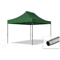 TOOLPORT 3x4,5m Stahl Faltpavillon, ohne Seitenteile, dunkelgrün - (600050)