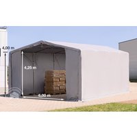 TOOLPORT 8x8m Zelthalle, PRIMEtex-Plane, grau, ohne Statik - (80016)