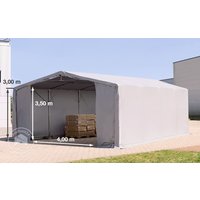 TOOLPORT 8x8m Zelthalle, PVC-Plane, grau, ohne Statik - (79926)
