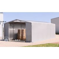 TOOLPORT 8x12m Zelthalle, PRIMEtex-Plane, grau, ohne Statik - (80022)