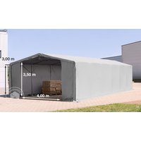 TOOLPORT 8x12m Zelthalle, PRIMEtex-Plane, grau, ohne Statik - (80004)