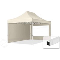 TOOLPORT 3x4,5m Stahl Faltpavillon, inkl. 2 Seitenteile, creme - (59042)