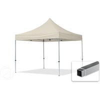 TOOLPORT 3x3m Aluminium Faltpavillon, ohne Seitenteile, creme - (59002)
