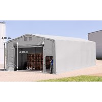 TOOLPORT 8x12m Zelthalle, PVC-Plane, grau, ohne Statik - (79969)