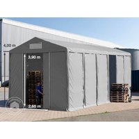 TOOLPORT 6x12 m Lagerzelt, PVC-Plane, grau, mit Bodenrahmen, ohne Statik - (79828)