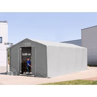 TOOLPORT 6x10m Zelthalle, PRIMEtex-Plane, grau, ohne Statik - (79994)
