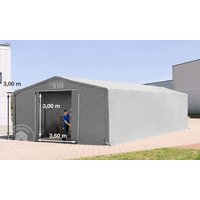 TOOLPORT 8x12m Zelthalle, PVC-Plane, grau, ohne Statik - (79946)
