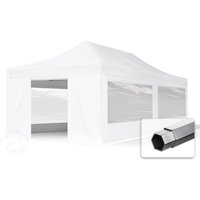 TOOLPORT 4x8m Aluminium Faltpavillon, inkl. 4 Seitenteile, weiß - (59064)