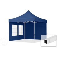 TOOLPORT 3x3m Stahl Faltpavillon, inkl. 2 Seitenteile, dunkelblau - (59036)