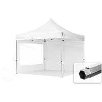 TOOLPORT 3x3m Aluminium Faltpavillon, inkl. 2 Seitenteile, weiß - (600170)