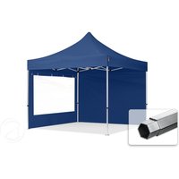 TOOLPORT 3x3m Aluminium Faltpavillon, inkl. 2 Seitenteile, dunkelblau - (600159)
