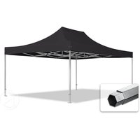 TOOLPORT 4x6m Aluminium Faltpavillon, ohne Seitenteile, schwarz - (59065)