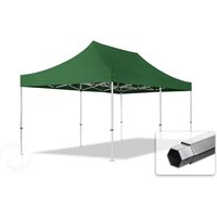 TOOLPORT 3x6m Aluminium Faltpavillon, ohne Seitenteile, dunkelgrün - (600217)