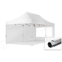 TOOLPORT 3x6m Aluminium Faltpavillon, inkl. 2 Seitenteile, weiß - (600237)