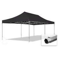 TOOLPORT 4x8m Aluminium Faltpavillon, ohne Seitenteile, schwarz - (581979)