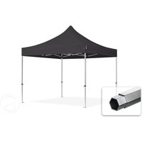 TOOLPORT 3x3m Aluminium Faltpavillon, ohne Seitenteile, schwarz - (59135)