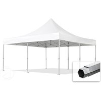 TOOLPORT 5x5m Aluminium Faltpavillon, ohne Seitenteile, weiß - (581988)