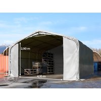 TOOLPORT 6x6m Zelthalle, PVC-Plane, grau, mit Statik (Erduntergrund) - (49645)