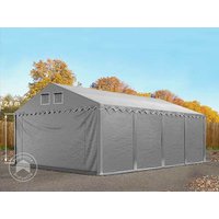 TOOLPORT 5x8 m Lagerzelt, PVC-Plane, grau, mit Bodenrahmen, ohne Statik - (8572BL)
