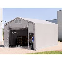 TOOLPORT 6x6m Zelthalle, PVC-Plane, grau, ohne Statik - (79894)
