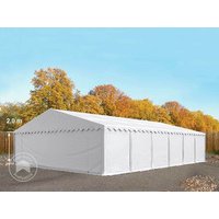 TOOLPORT 8x12 m Lagerzelt, PVC-Plane, weiß, mit Bodenrahmen - (7255)