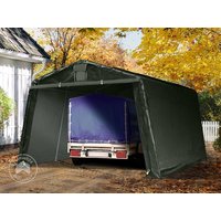 TOOLPORT 3,3x4,7m Zeltgarage, PE-Plane, dunkelgrün - (8050)