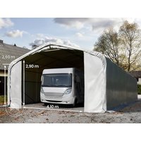 TOOLPORT 6x12m Zeltgarage, PRIMEtex-Plane, grau, mit Statik (Betonuntergrund) - (99445)