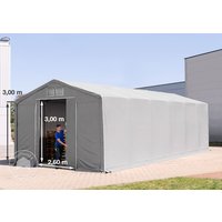TOOLPORT 6x16m Zelthalle, PVC-Plane, grau, ohne Statik - (94256)