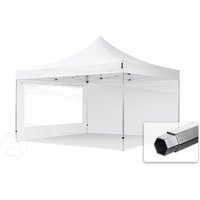 TOOLPORT 4x4m Aluminium Faltpavillon, inkl. 2 Seitenteile, weiß - (600190)