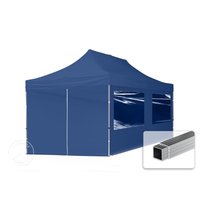 TOOLPORT 3x6m Aluminium Faltpavillon, inkl. 4 Seitenteile, dunkelblau - (59020)