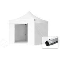 TOOLPORT 3x3m Aluminium Faltpavillon, inkl. 4 Seitenteile, weiß - (578686)