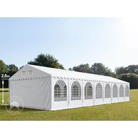 TOOLPORT 6x18m Partyzelt, PVC-Plane, weiß, mit Bodenrahmen - (557720)
