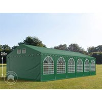 TOOLPORT 6x12m Partyzelt, PVC-Plane, dunkelgrün, mit Bodenrahmen - (5299)